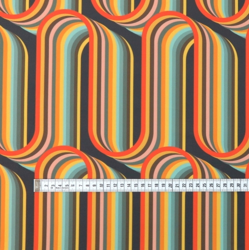 WELUR TAPICERSKI Tęcza 3D retro