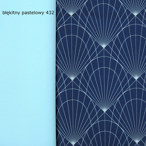 TKANINA WODOODPORNA Art deco na granatowym