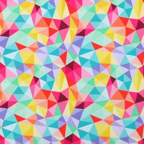 TKANINA WODOODPORNA Trójkąciki kolorowe