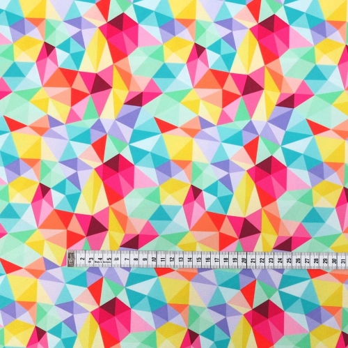 TKANINA WODOODPORNA Trójkąciki kolorowe