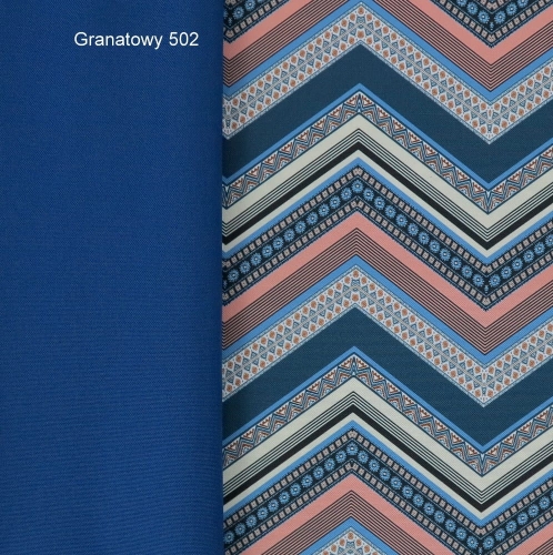 TKANINA WODOODPORNA Zygzak etno brązowo - grafitowy