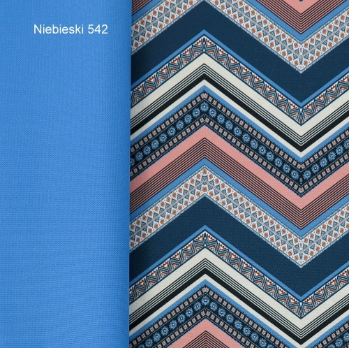 TKANINA WODOODPORNA Zygzak etno brązowo - grafitowy