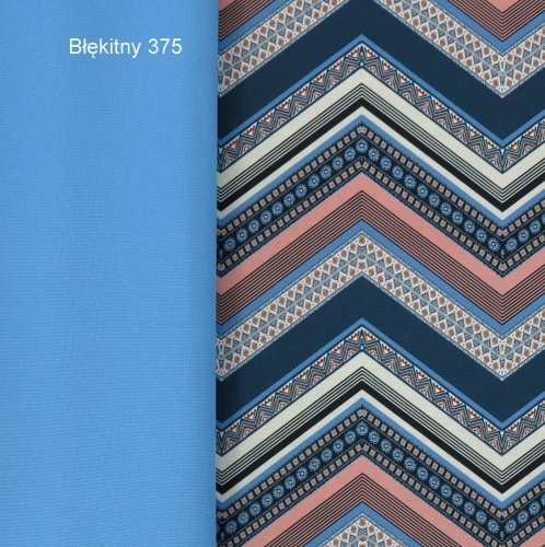 TKANINA WODOODPORNA Zygzak etno brązowo - grafitowy