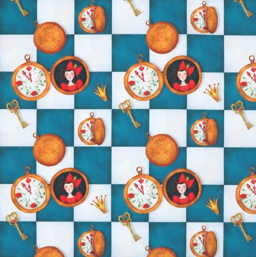 TKANINA WODOODPORNA Alicja - szachownica [6-8]