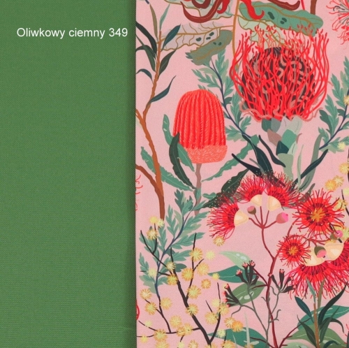 TKANINA WODOODPORNA Kwiaty australijskie na koralowym