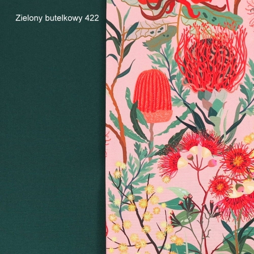 TKANINA WODOODPORNA Kwiaty australijskie na koralowym