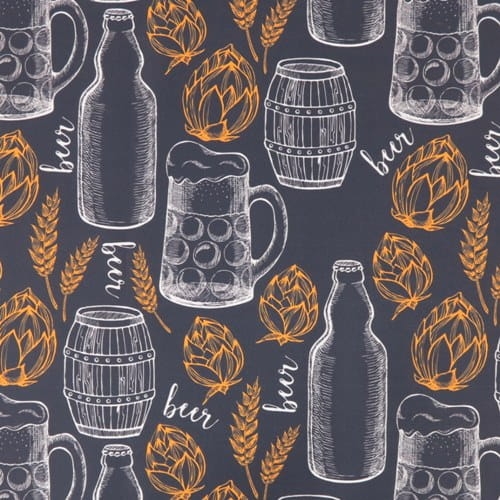 TKANINA WODOODPORNA Kufle z chmielem.JPG