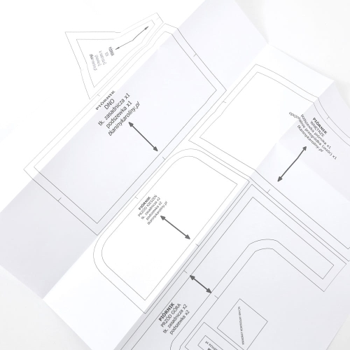 Wykrój A2 - Piórnik szkolny