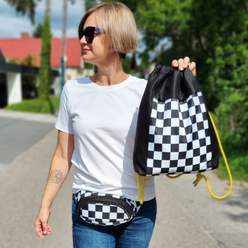 Wykrój A0- Worko-plecak z ukrytą kieszenią