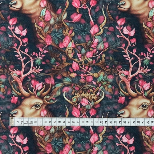 TKANINA WODOODPORNA Magiczny las - jelenie