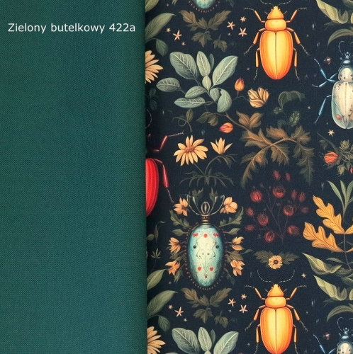 TKANINA WODOODPORNA Leśne owady z kwiatami