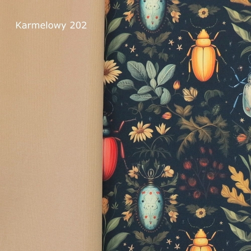 TKANINA WODOODPORNA Leśne owady z kwiatami