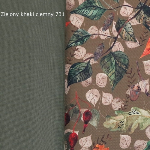 TKANINA WODOODPORNA Las jesienny oliwkowo - brązowy