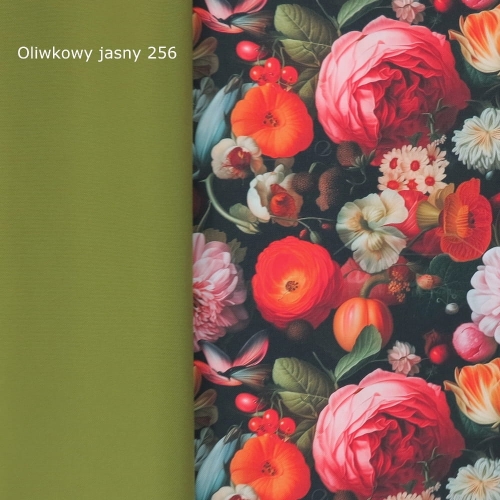 TKANINA WODOODPORNA Kwiaty pomarańczowe