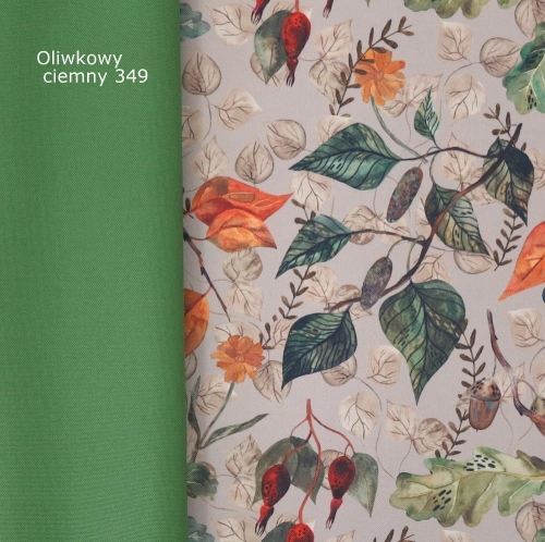 TKANINA WODOODPORNA Las jesienny beżowy