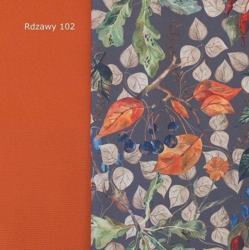 TKANINA WODOODPORNA Las jesienny szaro - brązowy