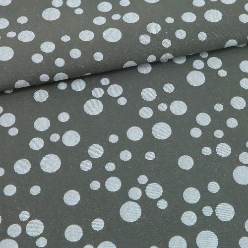 TKANINA WODOODPORNA Groszki grafitowa