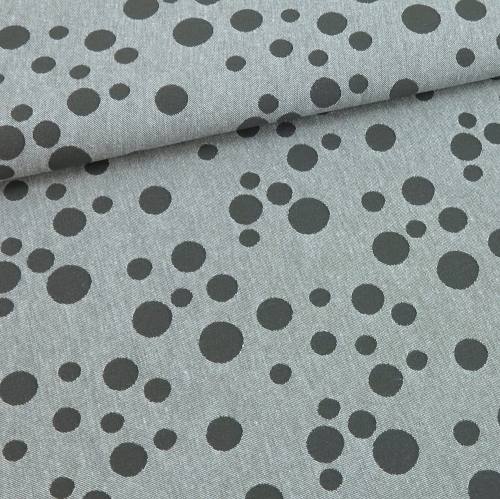 TKANINA WODOODPORNA Groszki grafitowa