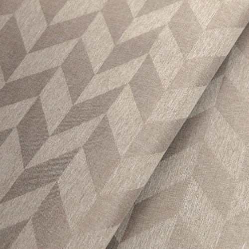 TKANINA WODOODPORNA Jodełka 3D beżowa ciemna