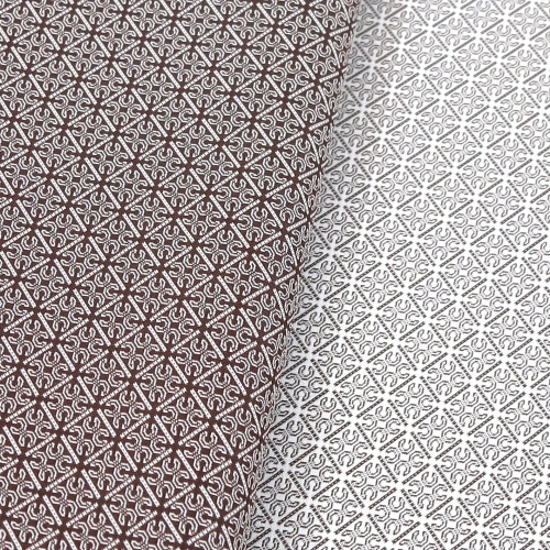 TKANINA WODOODPORNA Kafelki - wzór gotycki - brązowy