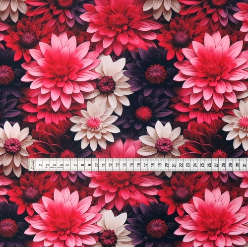 TKANINA WODOODPORNA Kwiaty 3D