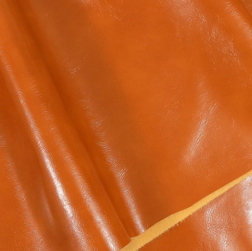 Ekoskóra kaletnicza z połyskiem - kolor miedziany