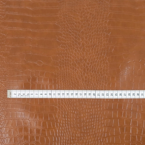 Ekoskóra kaletnicza skóra krokodyla mała - kolor brązowy