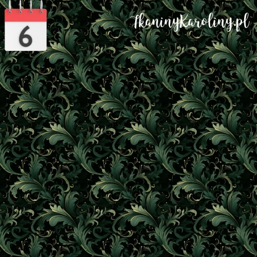 TKANINA WODOODPORNA OXFORD Gałązki zielone [6]