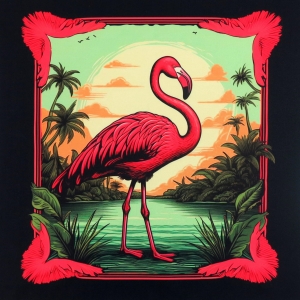 OD RĘKI - Panel wodoodporny 50x50 cm Flaming