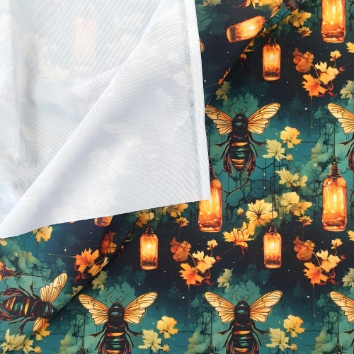 WELUR TAPICERSKI Pszczoły i lampiony