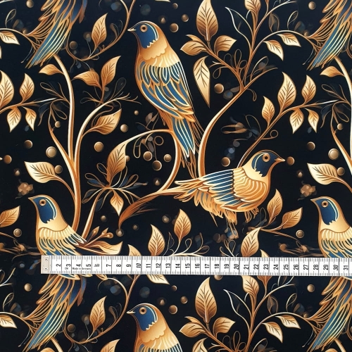 WELUR TAPICERSKI Złote ptaki