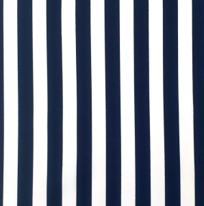 TKANINA WODOODPORNA Paseczki granatowo-białe (1,8 cm)