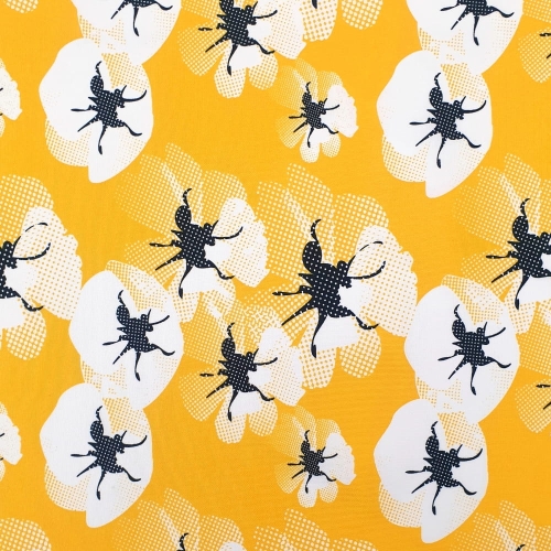 TKANINA WODOODPORNA OXFORD Maki białe