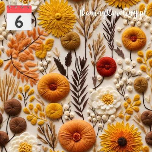 TKANINA WODOODPORNA OXFORD Kwiaty filcowe 1 [6]