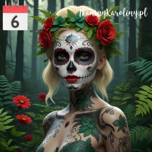 Panel welurowy Kobieta blond sugar skull [6]