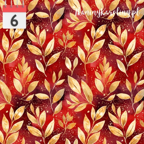 TKANINA WODOODPORNA OXFORD Jesienne złote liście 5 [6]