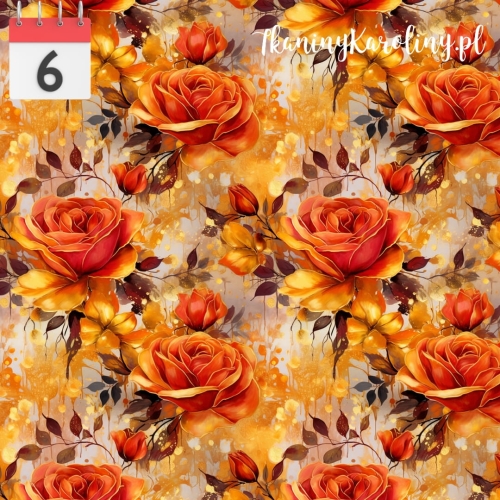 WELUR TAPICERSKI Złociste róże 2 [6]