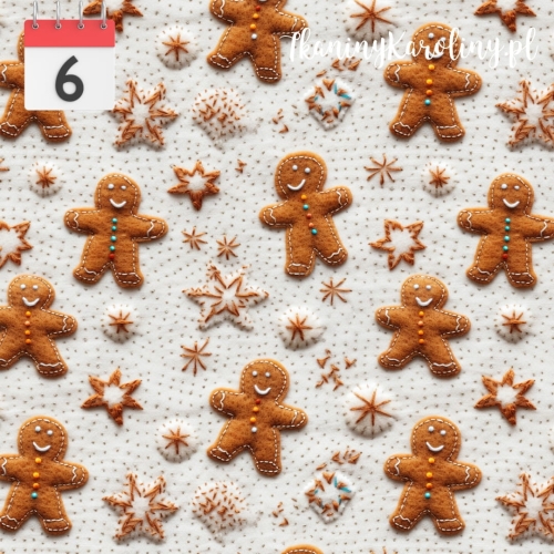 Tkanina Wodoodporna piernikowe ludki o.jpg