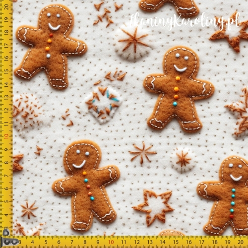 Tkanina Wodoodporna piernikowe ludki.jpg