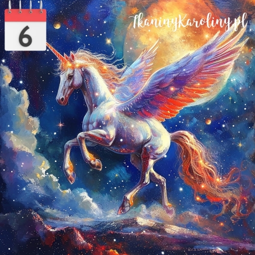 Panel welurowy Jednorożec niebo [6]