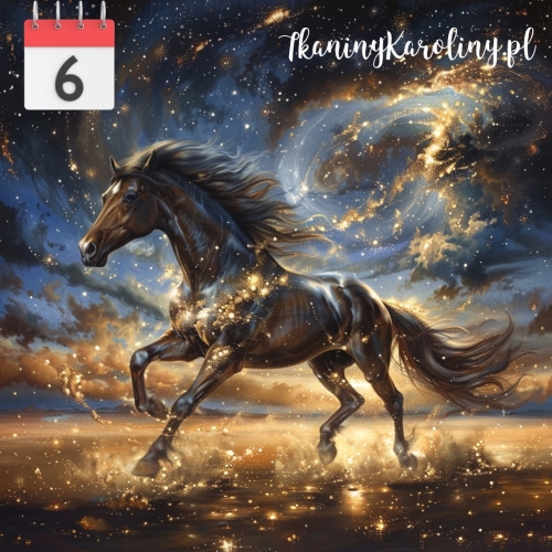 Panel welurowy Czarny koń [6]