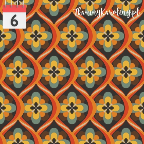 TKANINA WODOODPORNA OXFORD Wzór retro 2 [6] 