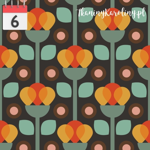 TKANINA WODOODPORNA OXFORD Wzór retro 11 [6] 