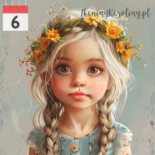Panel welurowy Dziewczynka z warkoczami [6]