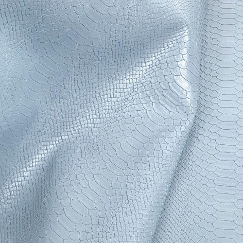 Ekoskóra kaletnicza skóra węża - kolor jasnoniebieski