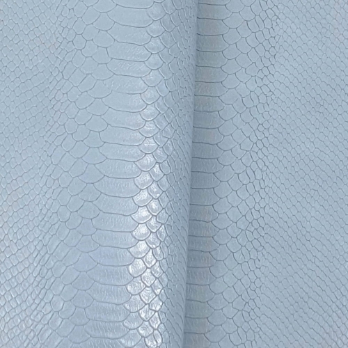 Ekoskóra kaletnicza skóra węża - kolor jasnoniebieski