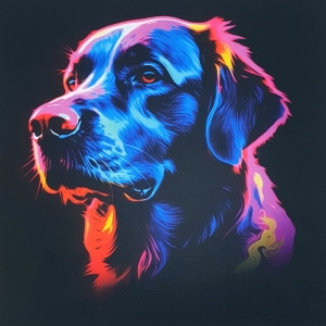 OD RĘKI Panel wodoodporny 50x50cm Pies fluo