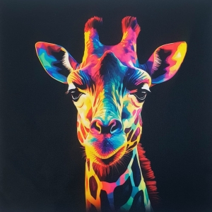 OD RĘKI Panel wodoodporny 50x50cm Żyrafa fluo