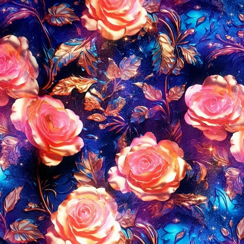 OD RĘKI WELUR TAPICERSKI WELUR TAPICERSKI Baśniowe róże 2