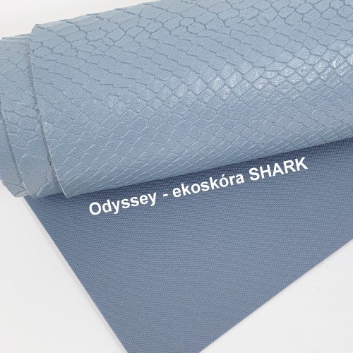 Ekoskóra kaletnicza skóra węża - kolor jasnoniebieski